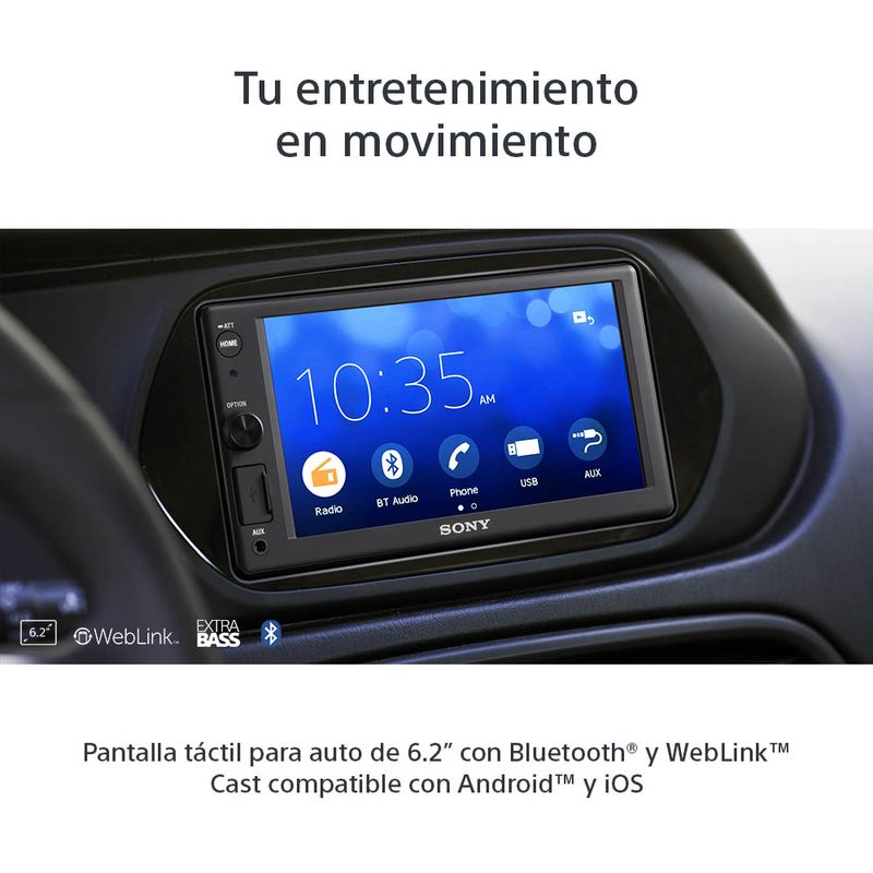 Disipar Sucio Ondular Receptor multimedia de 6,2" (15,7 cm) con Bluetooth® y WebLink™ Cast | Sony  Store Ecuador - Sony Store Ecuador