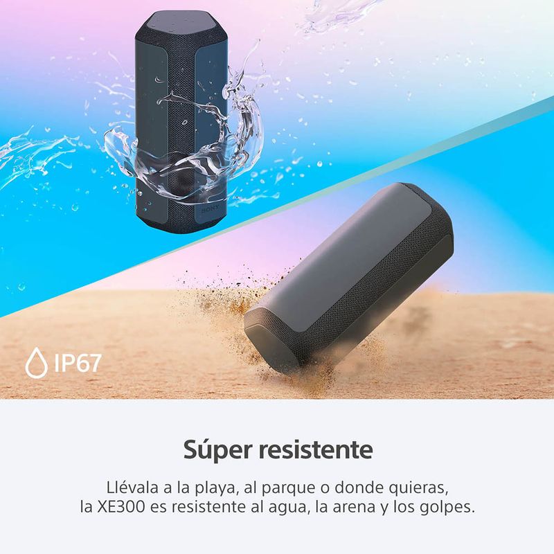 Sony Parlante inalámbrico BT resistente al agua SRS-XE300