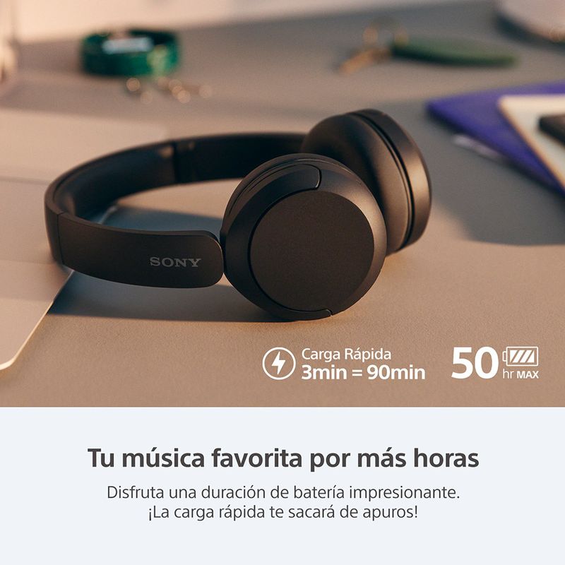 Auriculares Sony Bluetooth Inalámbricos Wh-ch520 Color Negro