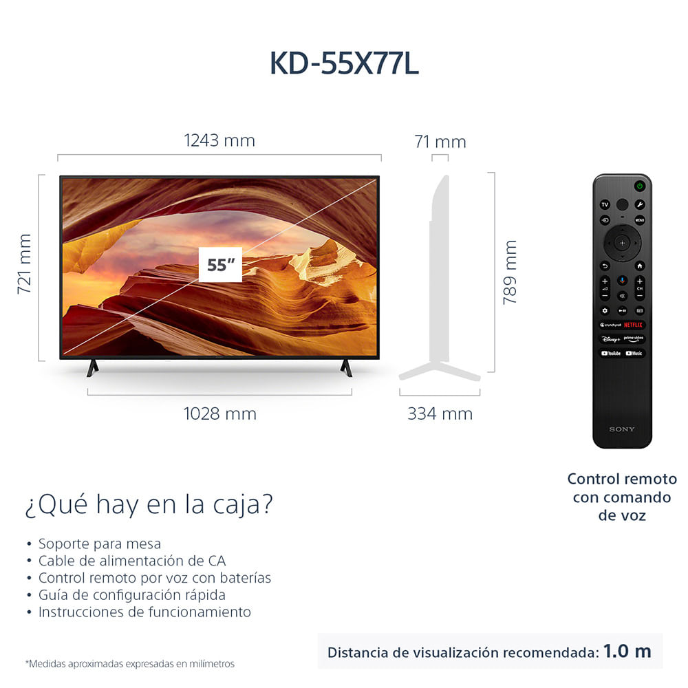 X77L 4K HDR LED Google TV Sony Store Ecuador - Sony Store Ecuador